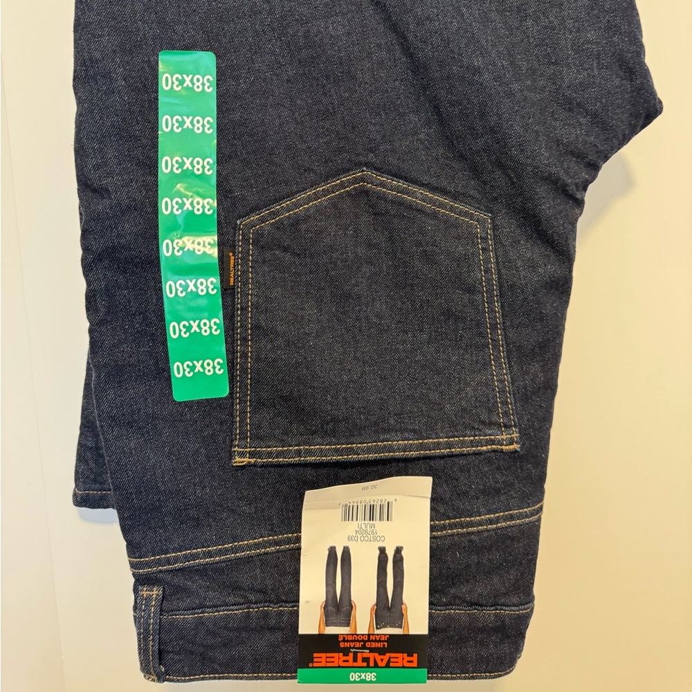 RealTree Men’s Dark Blue Jeans - Classic Straight Fit